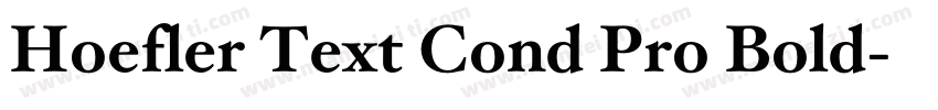 Hoefler Text Cond Pro Bold字体转换